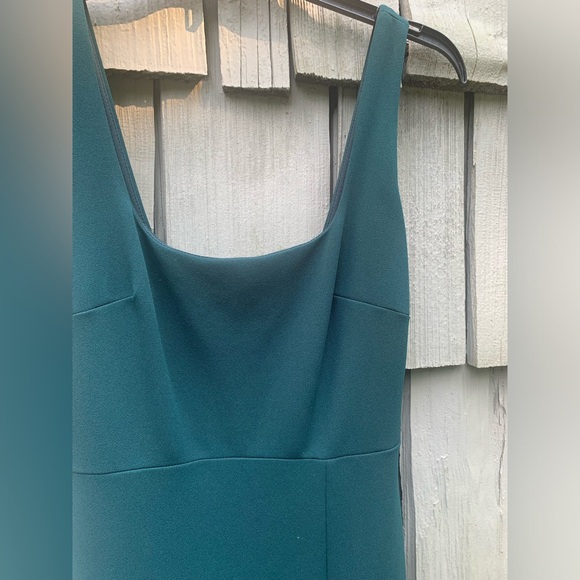 BHLDN square neck hunter green maxi dress - Picture 3 of 7